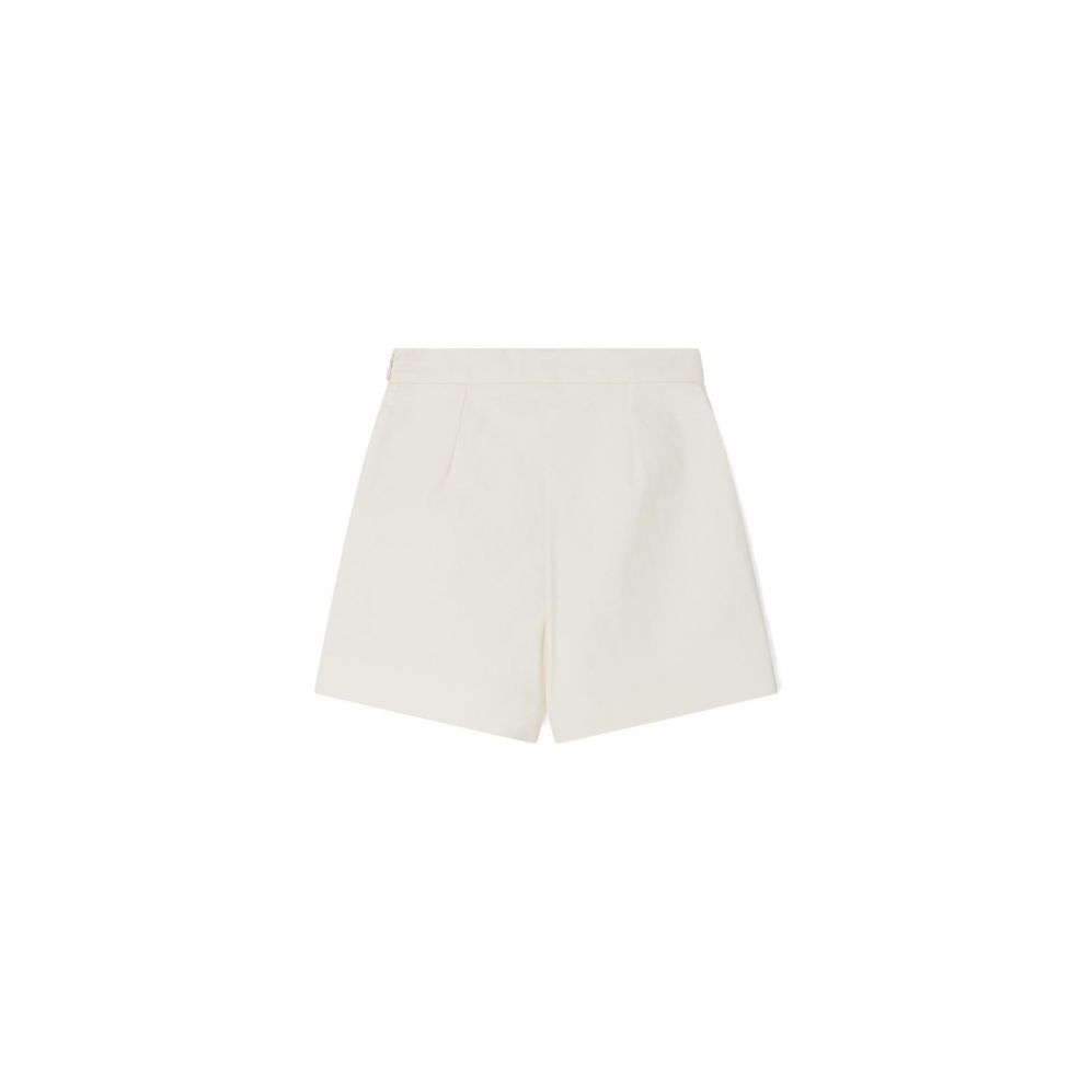 女童白色棉短裤