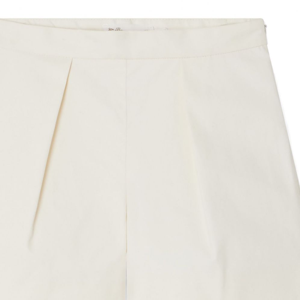 女童白色棉短裤