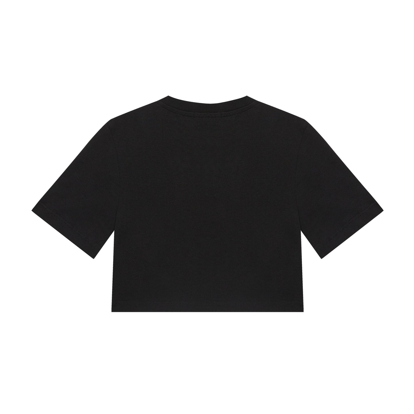 女童黑色印花棉T恤