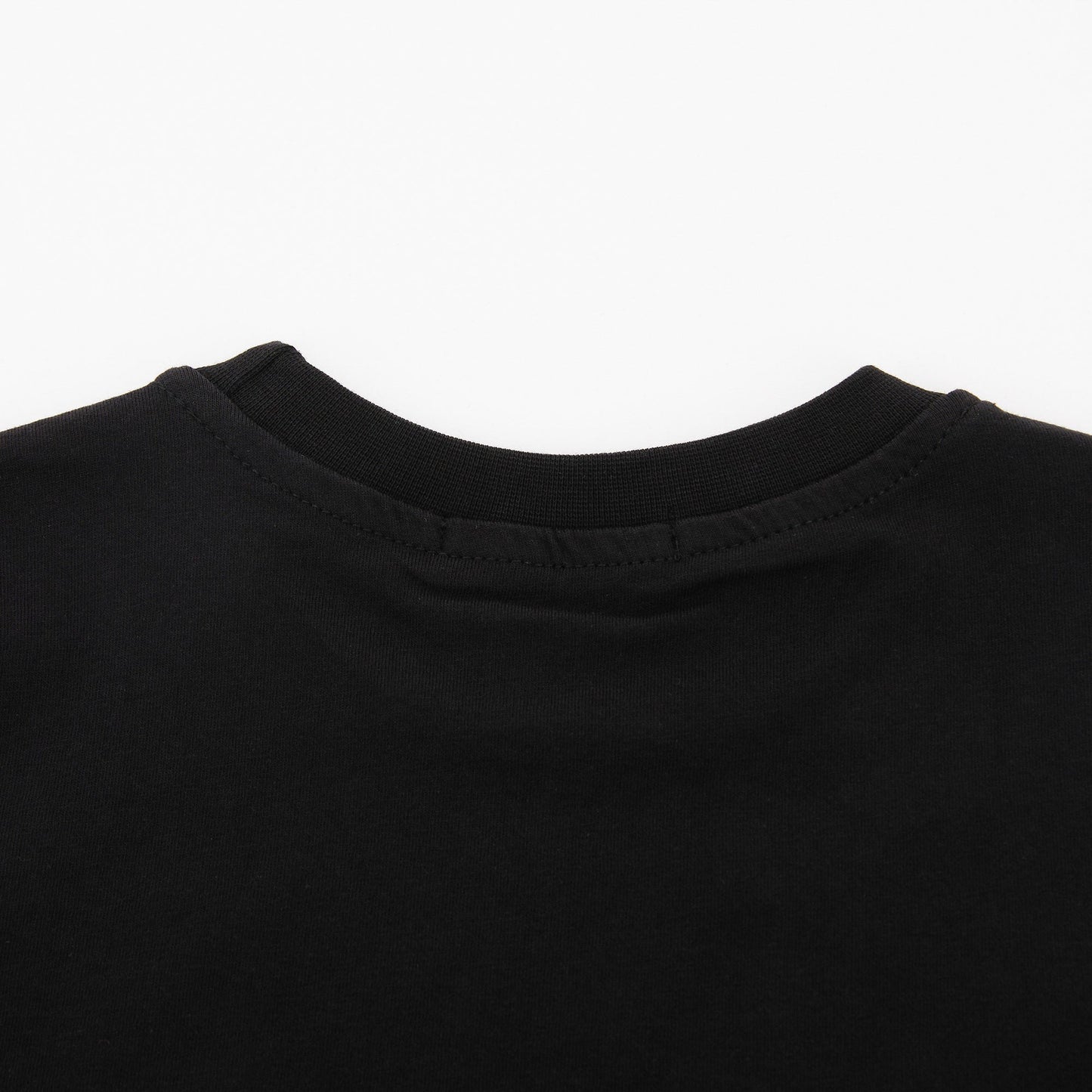 女童黑色印花棉T恤