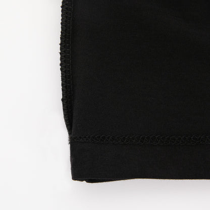 女童黑色印花棉T恤