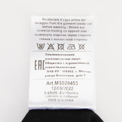 女童黑色印花棉T恤