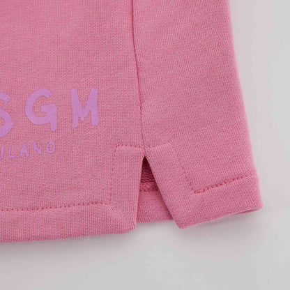 女童粉色Logo棉短裙