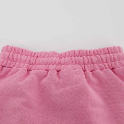 女童粉色Logo棉短裙