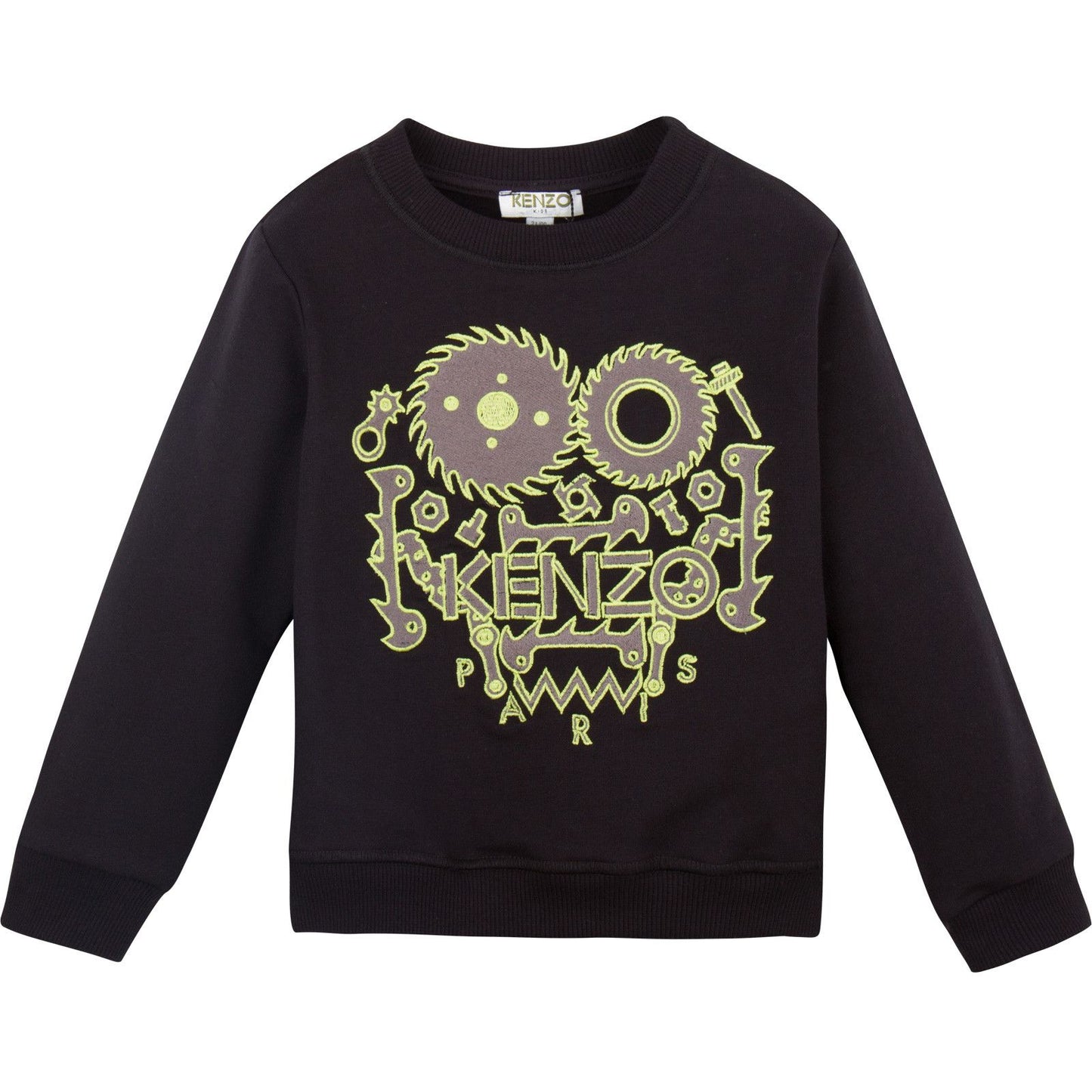 Boys Black Monster Embroidered Sweatshirt