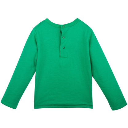Baby Green Tiger Printed Sweatshirt With Blue Lining