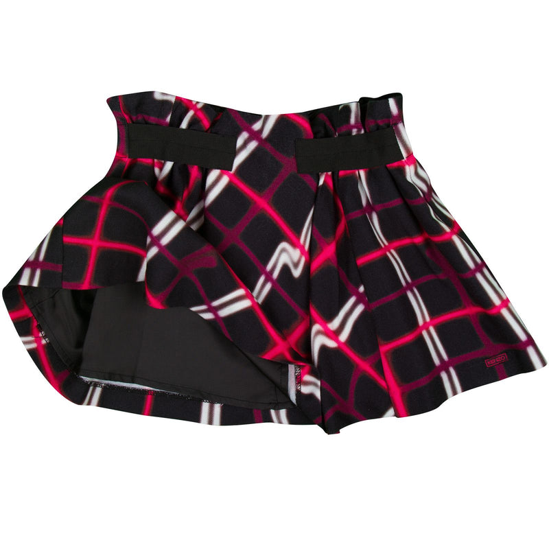 Girls Black Skirt With Red&White Check Printed