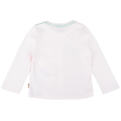Boys White Cityscape Printed T-Shirt