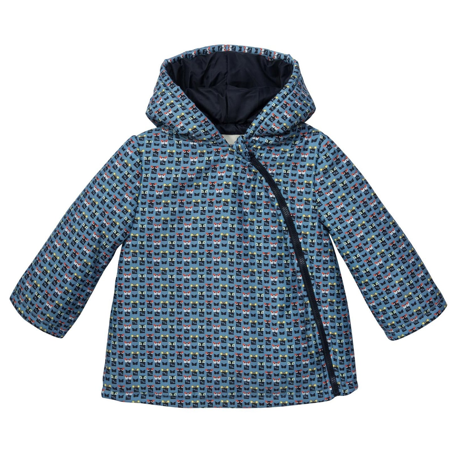 Baby Blue&Mulitcolors 'FF Monster' Printed Jacket
