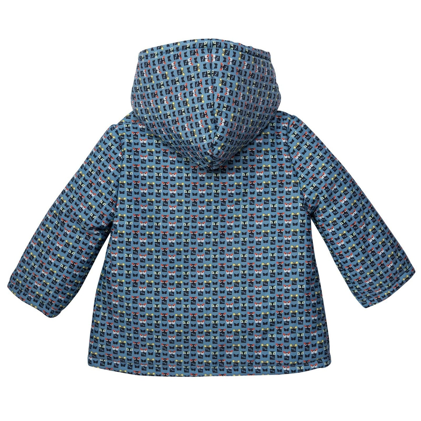 Baby Blue&Mulitcolors 'FF Monster' Printed Jacket