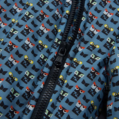 Baby Blue&Mulitcolors 'FF Monster' Printed Jacket