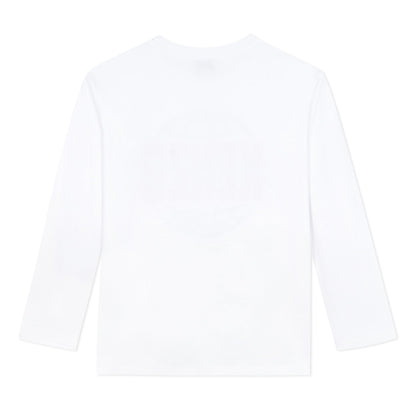 Boys Optic White Cotton T-Shirt
