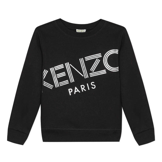 Girls Black Logo Sweatshirt