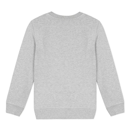 Girls Light Grey Cotton Sweatshirt