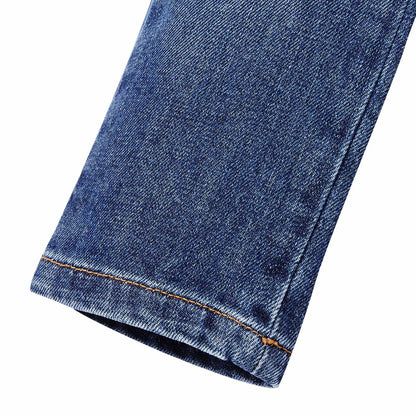 Baby Boys Blue Denim Monster Logo Patch Jeans