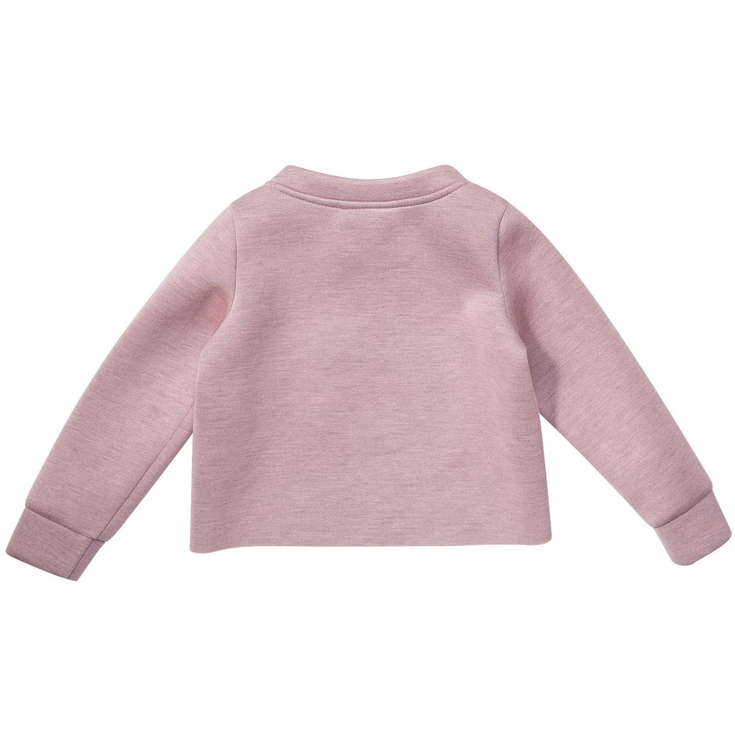 Girls Pink Neoprene Sweatshirt With Appliquéd Logos