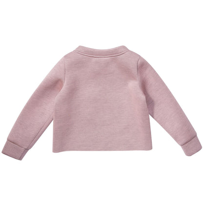 Girls Pink Neoprene Sweatshirt With Appliquéd Logos