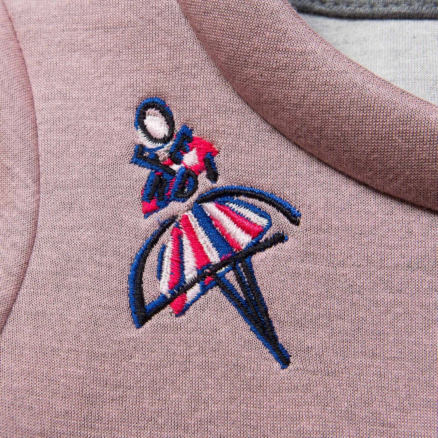 Girls Pink Neoprene Sweatshirt With Appliquéd Logos
