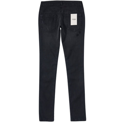 Girls Black Monster Slim Fit Jeans