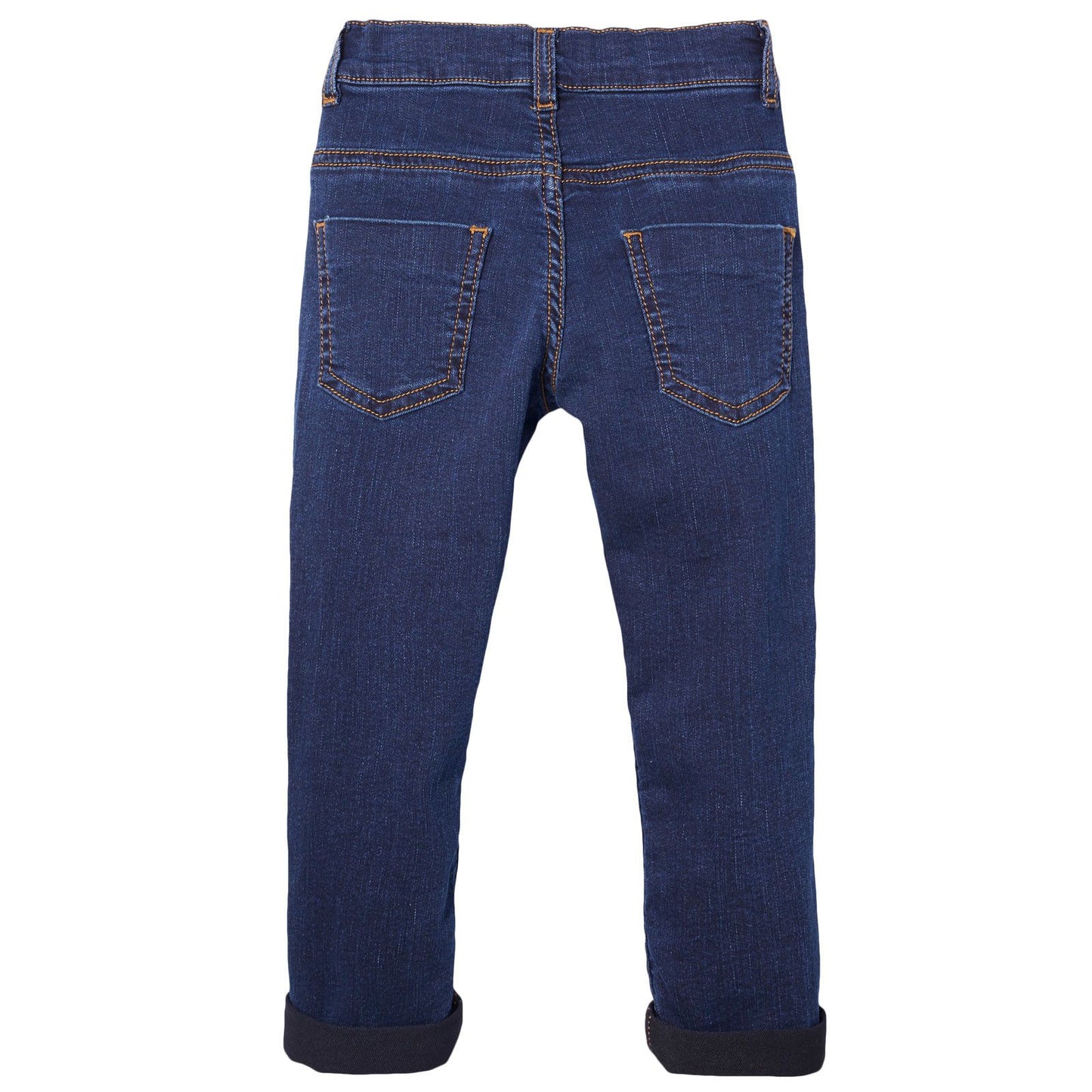 Boys Dark Blue Monster Embroidered Jeans