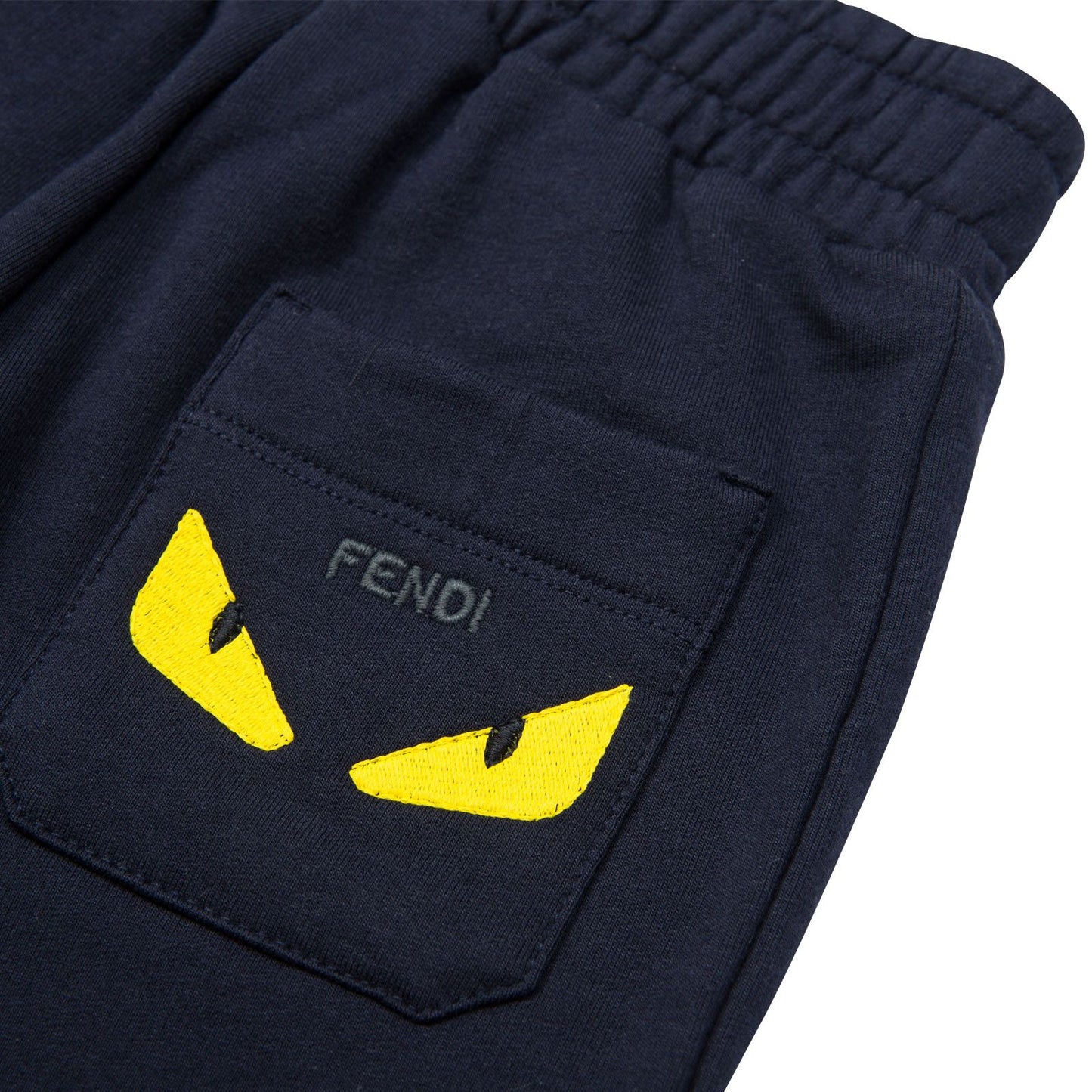 Boys Blue Tracksuit Trousers With Striped Leg Cuffs