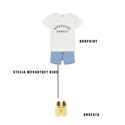 婴儿白色Logo棉T恤