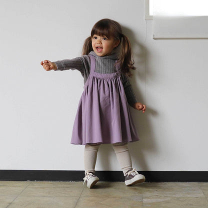 女童紫色吊带裙