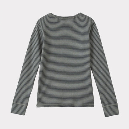 儿童藏青色条纹棉T恤
