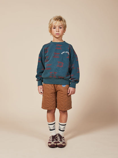 男童焦糖色有机棉短裤