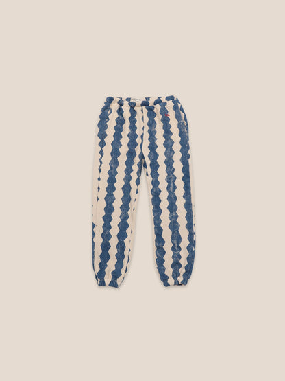 儿童蓝色有机棉长裤