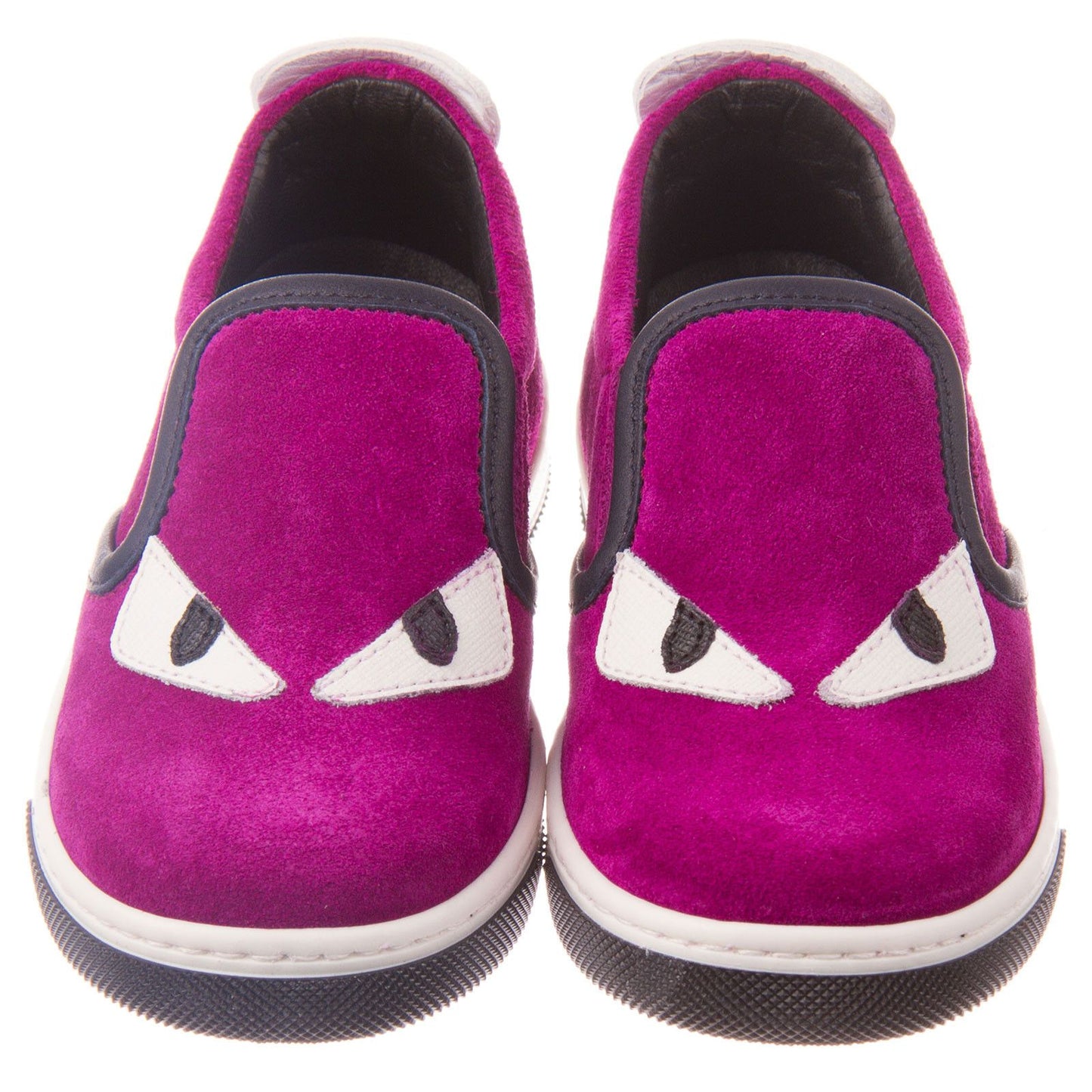 Boys&Girls Purple Suede Monster Trainers
