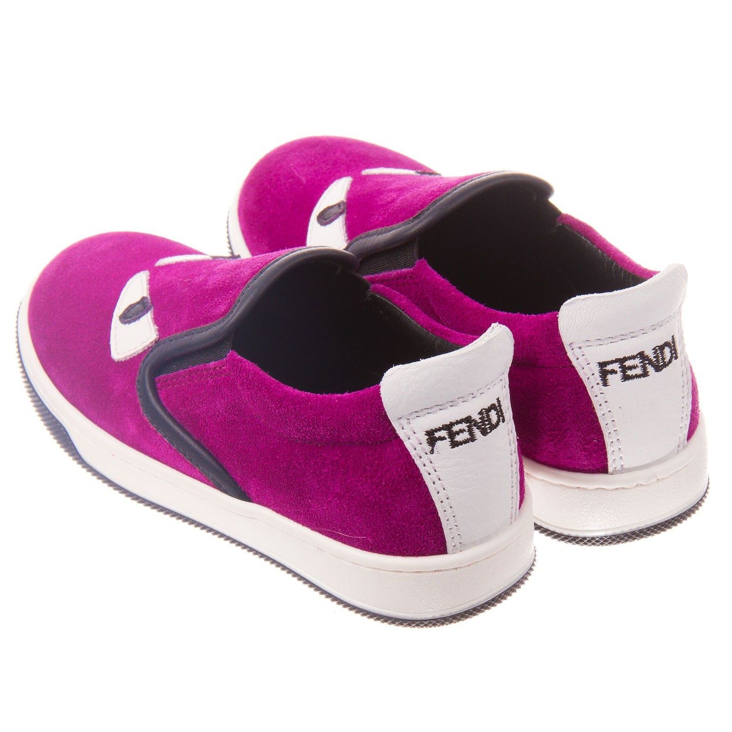 Boys&Girls Purple Suede Monster Trainers