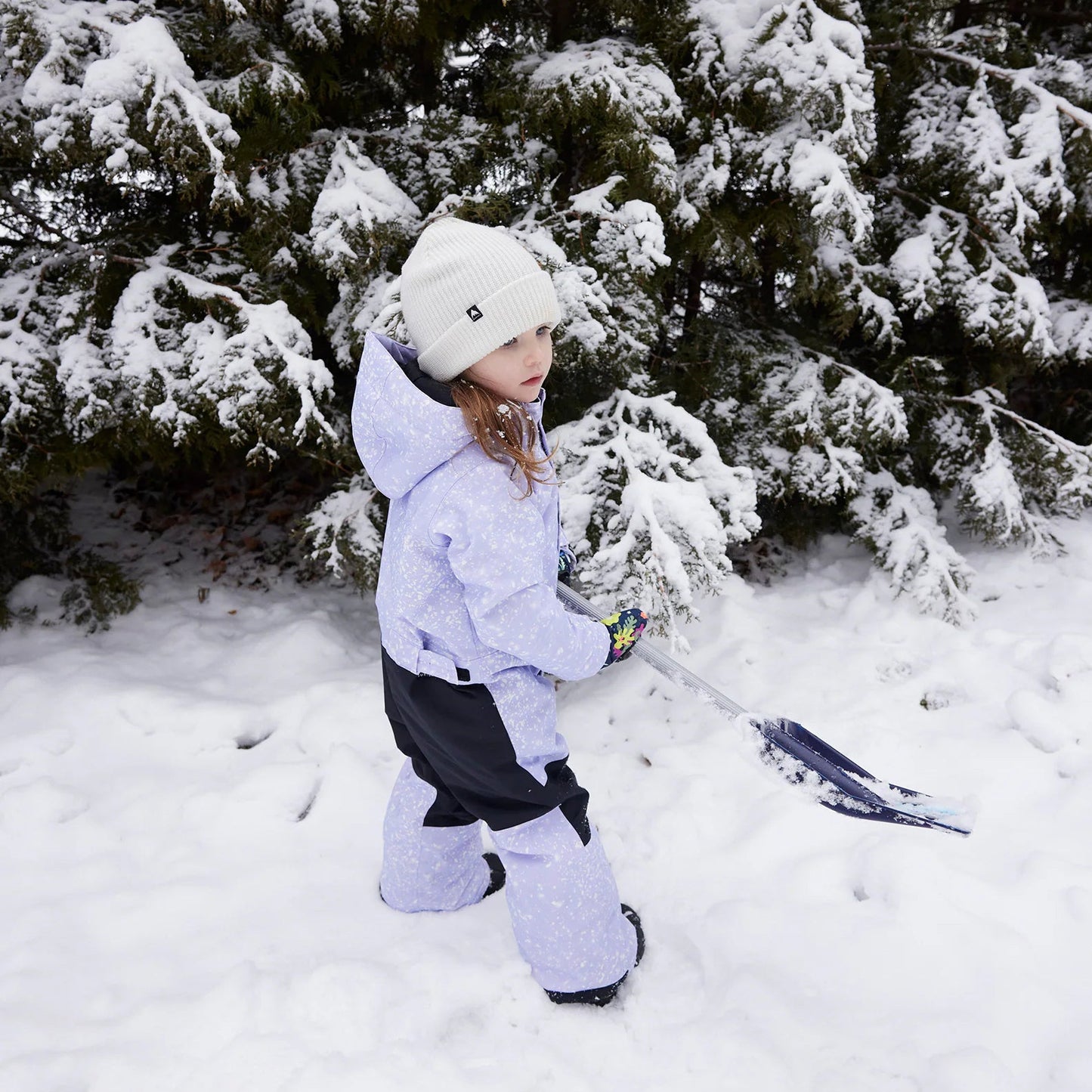 儿童紫色连体滑雪服