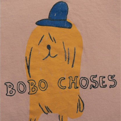 儿童深粉色Logo棉T恤