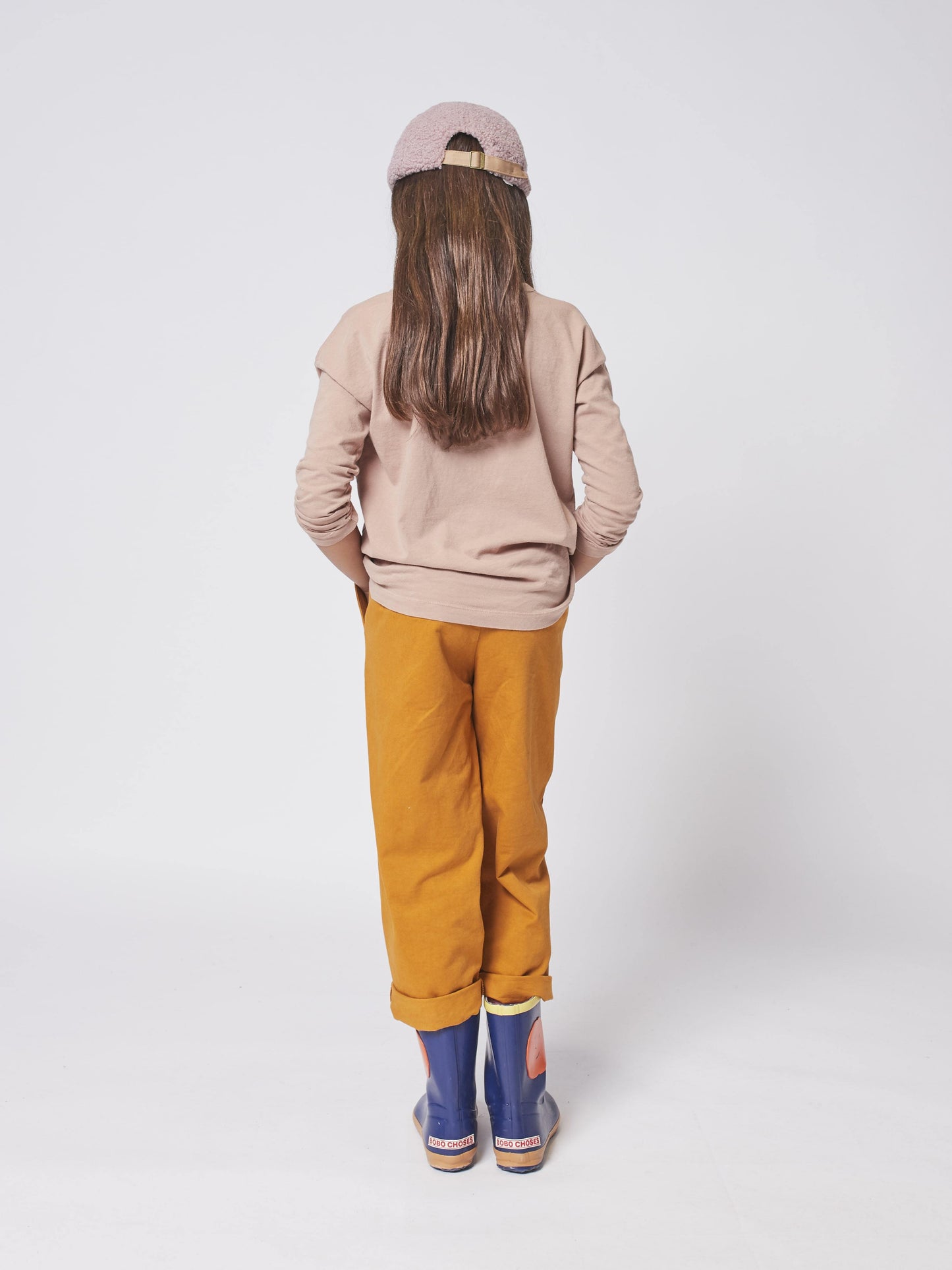 儿童深粉色Logo棉T恤