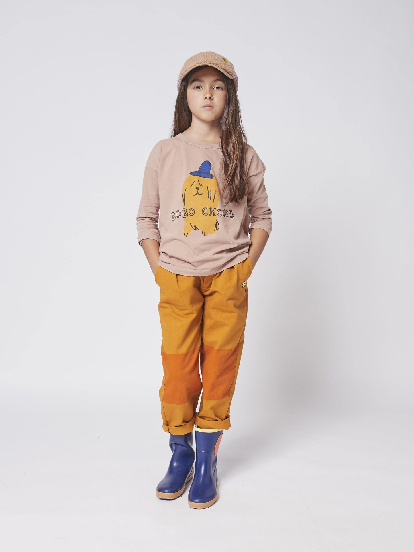 儿童深粉色Logo棉T恤