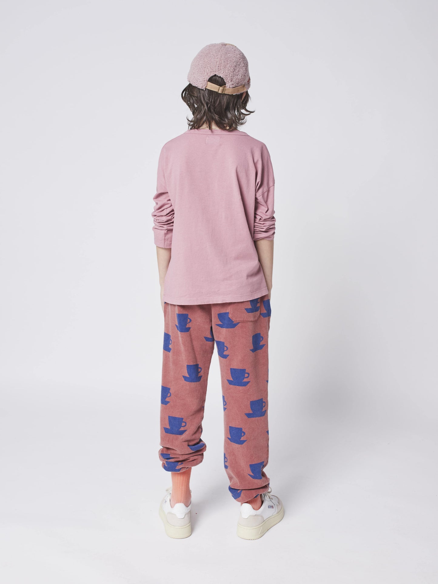 儿童粉色印花棉T恤