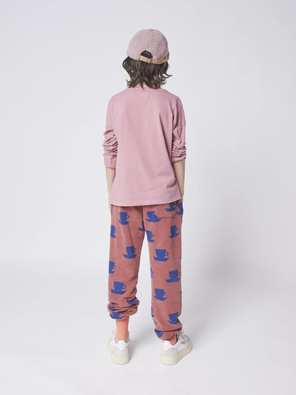 儿童粉色印花棉T恤