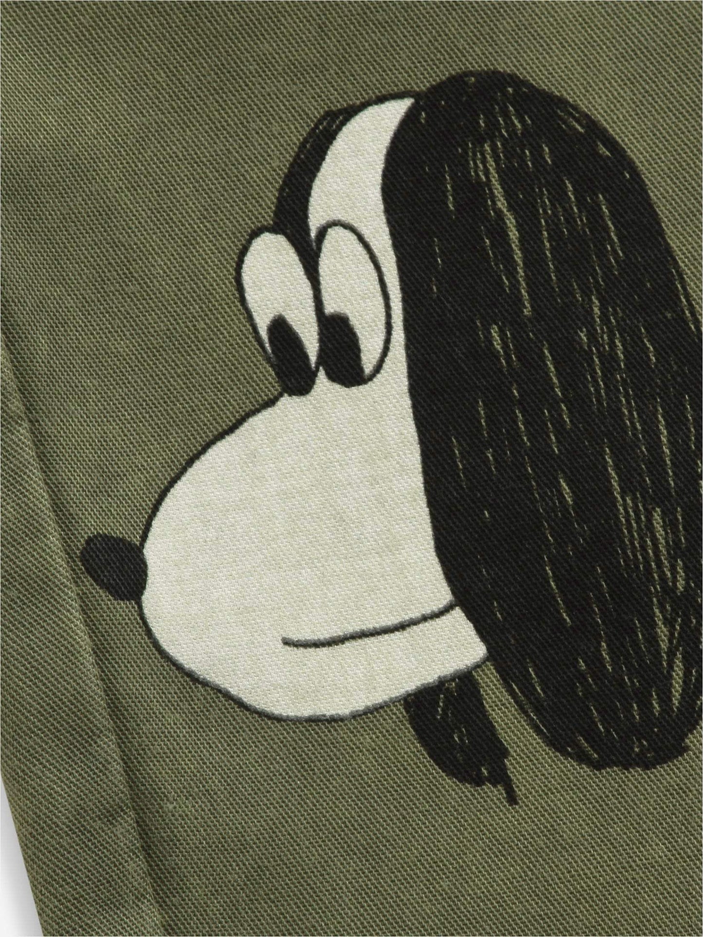 儿童绿色印花棉长裤