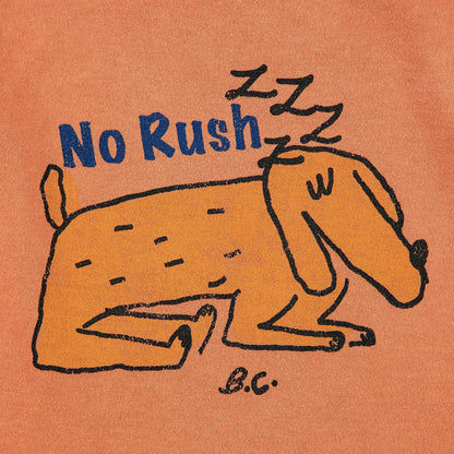 婴儿橙色印花棉T恤