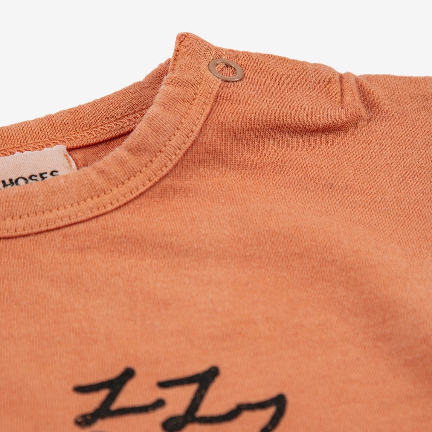婴儿橙色印花棉T恤