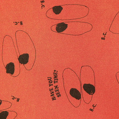 儿童橙色印花棉T恤