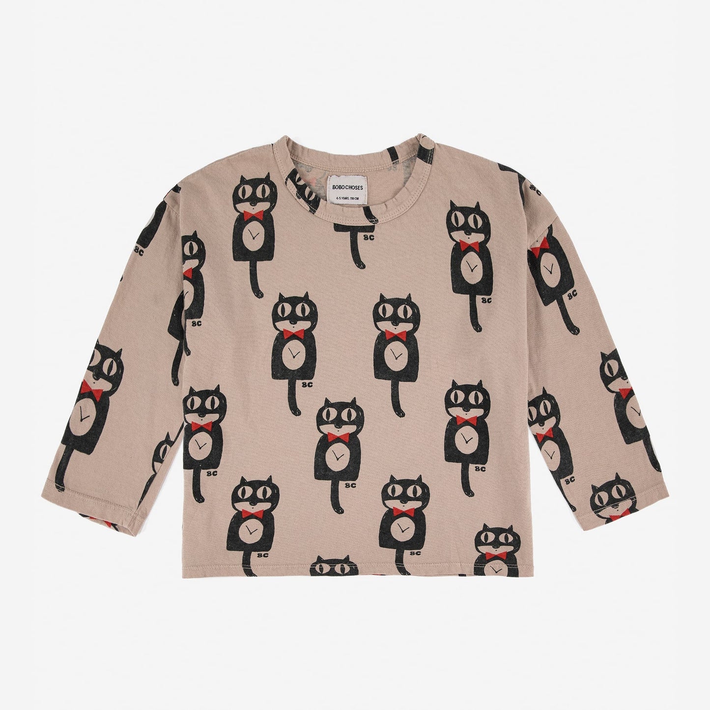 男童浅棕色印花棉T恤