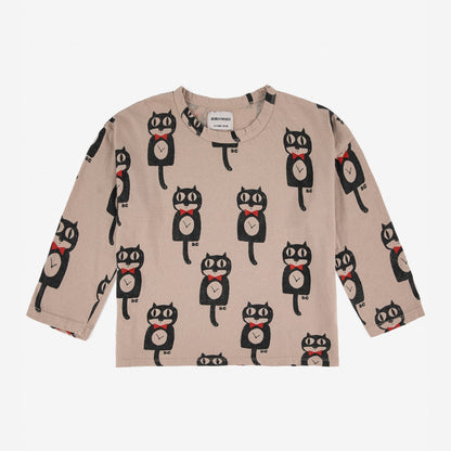 男童浅棕色印花棉T恤