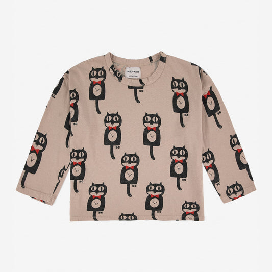 男童浅棕色印花棉T恤