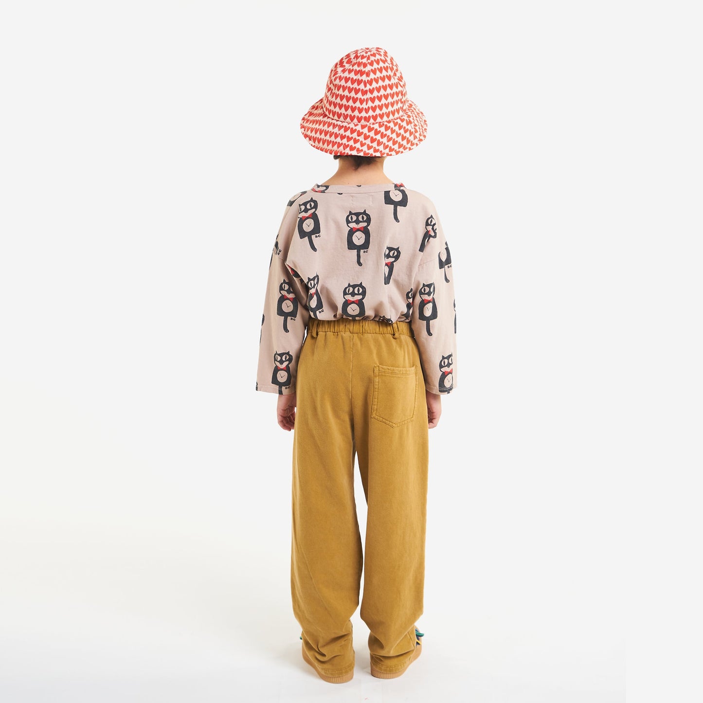 男童浅棕色印花棉T恤