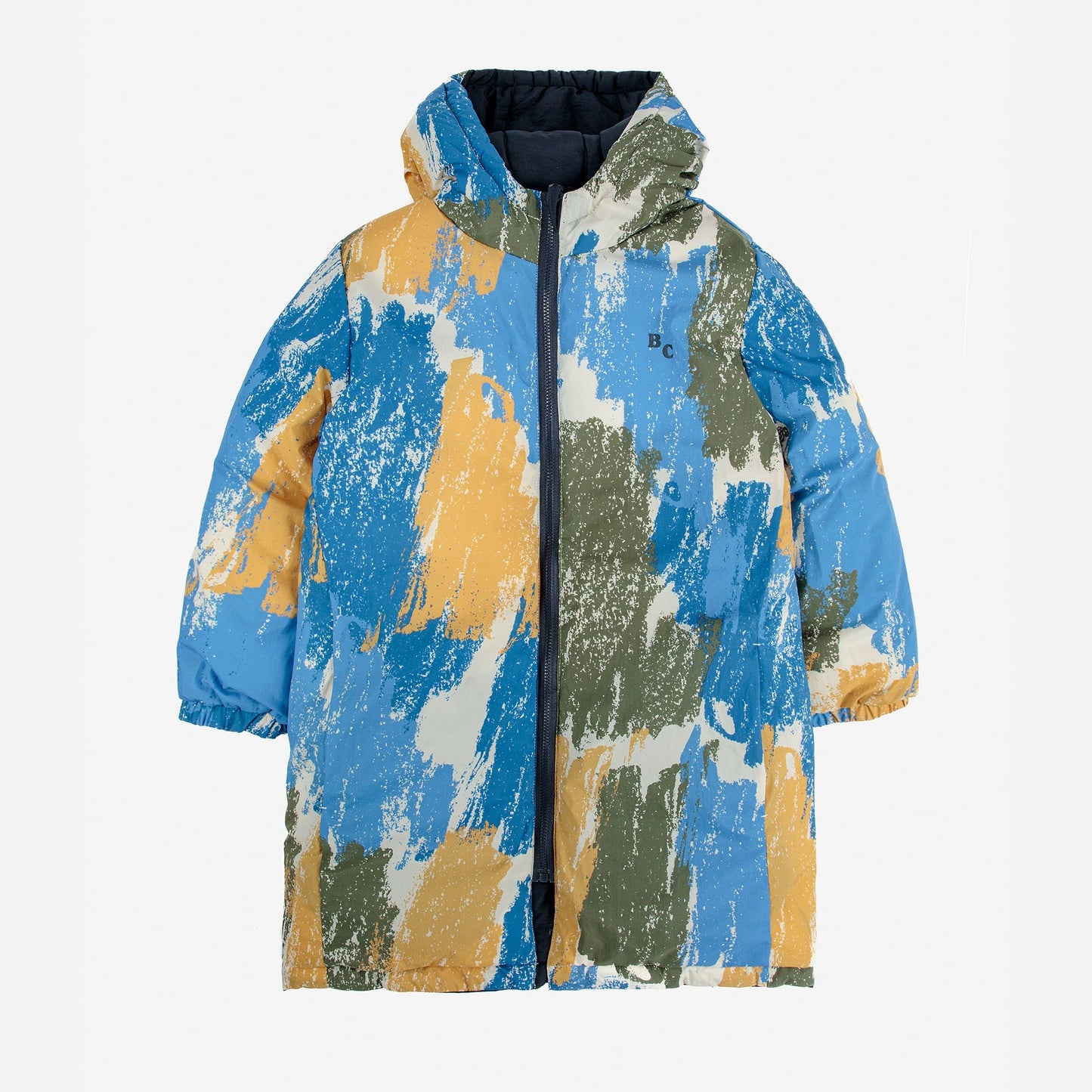 男童藏青色双面棉服