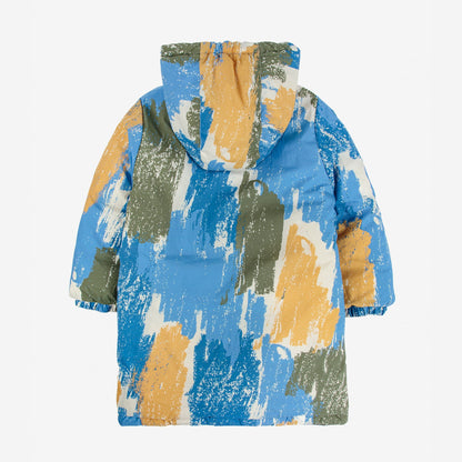 男童藏青色双面棉服