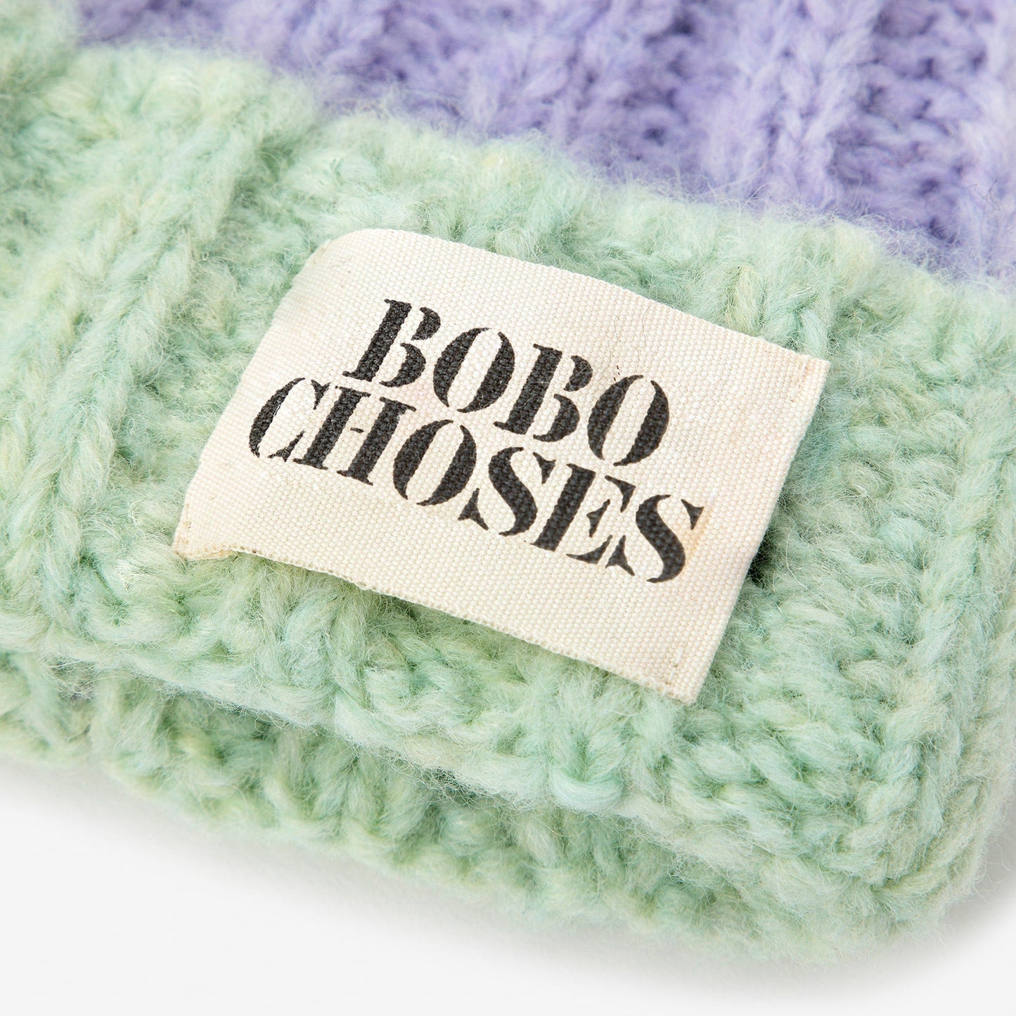 儿童浅紫色针织帽子