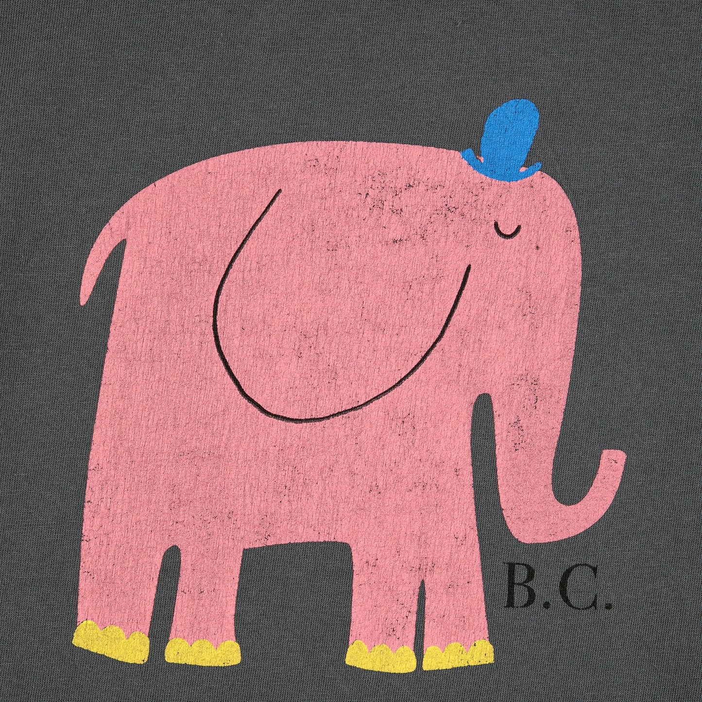 儿童灰色印花棉T恤